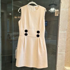 Sleeveless wool crepe dress
